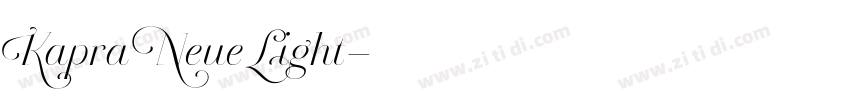 Kapra Neue Light字体转换